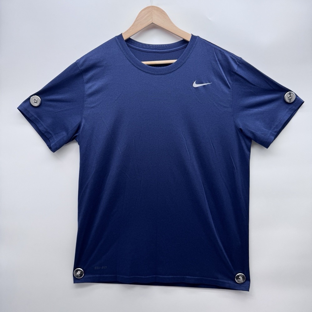 Nike Men's Dri-FIT Legend Short SleeveTraining T-Shirt Navy Blue Size L - Picture 2 of 9